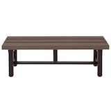 thumbnail of Alu Gartenbank HWC-K60, Bank Parkbank Sitzbank Balkonbank, wetterfest WPC 120cm, braun