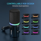 thumbnail of Microphone Dynamique Pour Podcasting Enregistrement Gaming Streaming Noir YONIS