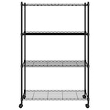 thumbnail of Helloshop26 - Étagère de rangement charge lourde robuste atelier garage outils 4 niveaux et roues 90 x 35 x 137 cm noir 200 kg 02_0000696