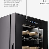 thumbnail of Klarstein Shiraz 18 Duo Weinkühlschrank 2 Zonen 53L/18 Flaschen 5-18 °C Touch Schwarz