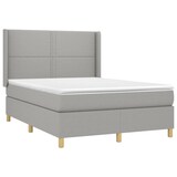 thumbnail of vidaXL Boxspringbett mit Matratze & LED Hellgrau 140x190 cm Stoff