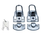 thumbnail of HMF 14985-09 Spannverschluss mit Schloss, 2 Stück, 45 x 75 mm, Silber verzinkt