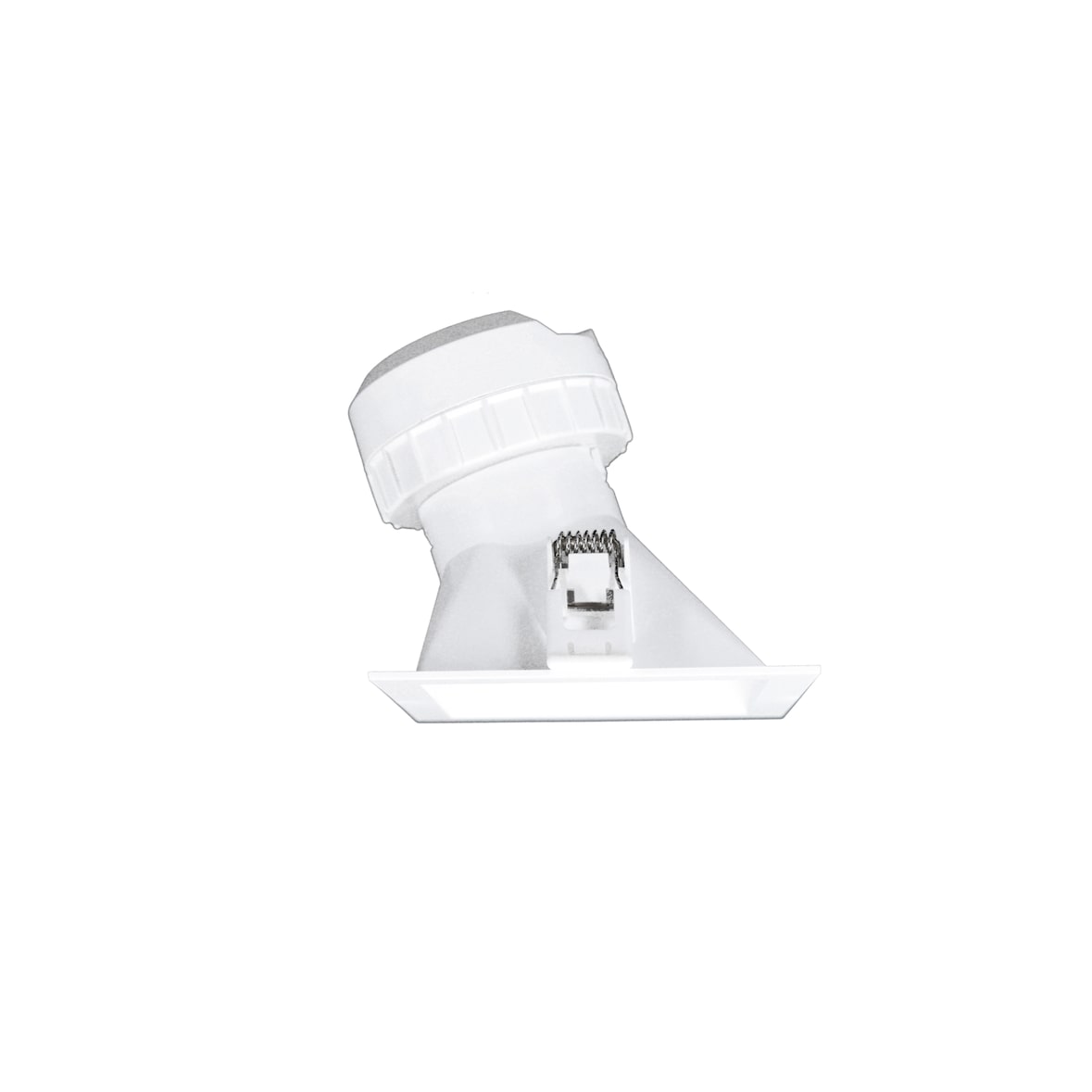 Pulcom Foco LED Empotrable Cuadrado Asimétrico 8W, Tecnología Switch CCT 2700K/3200K/4000K, Blanco Mate, Diseño Minimalista para Interiores