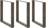 thumbnail of vidaXL Esstischbeine U-Form 3 Stk. Naturstahl 90x(72-73) cm Stahl