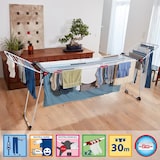 thumbnail of Estendal de secagem Dobrável Rack suspenso 30m com asas 304 x 56 x 128 cm Tubos antirrugas VILEDA