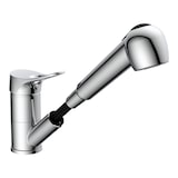 thumbnail of Küchenarmatur VERONA mit Geschirrbrause, Niederdruck Armatur Küche, 360° schwenkbarer Wasserhahn Küche in Chrom