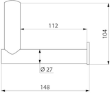 thumbnail of Delabie WC-Papierhalter für Griff Be-Line matt schwarz