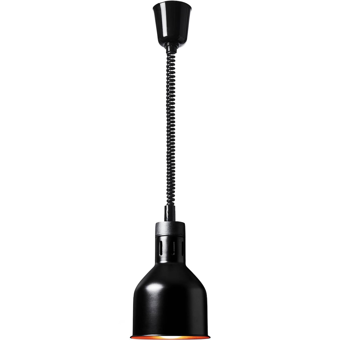 Royal Catering Lampada riscaldante - nero opaco - 17 x 17 x 28.5 cm  - acciaio - regolabile in altezza