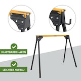 thumbnail of 2x Arbeitsbock klappbar bis 1000 kg Stahl pulverbeschichtet gelb schwarz Gerüstbock Unterstellbock