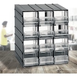 thumbnail of Unidade de armazenamento modular em plástico L 192 x P 148 x A 230 mm com 12 gavetas transparentes