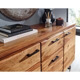 thumbnail of Stilvolles Sheesham Sideboard mit Baumkanten-Design, Metallgestell. 145x45x82 cm | Kadima Design
