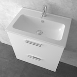 thumbnail of Vitra Badmöbel Set Waschbecken mit Unterschrank und LED-Spiegel | Vormontiert SoftClose-Funkt. Waschbeckenunterschrank Badezimmerschrank Set 3-teilig