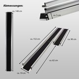 thumbnail of TRUTZHOLM 2 x Teleskoprampe 90 - 152 cm Traglast 272 Alu grau schwarz Antirutsch beschichtet inkl.Tasche Rollstuhlrampe