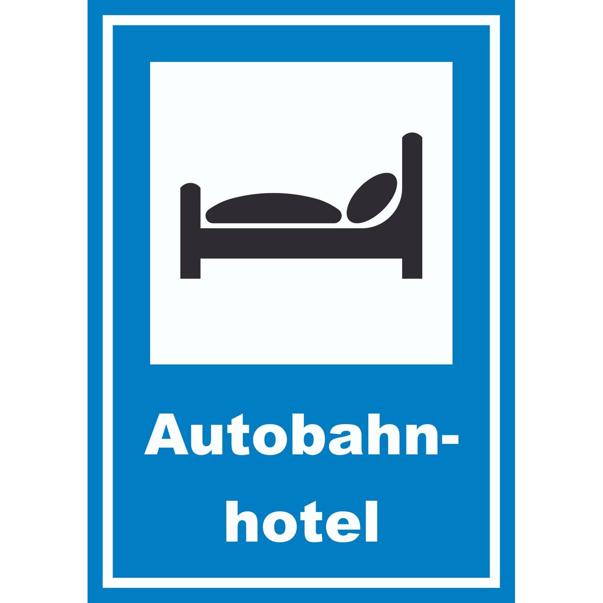 Autobahnhotel Schild A6 (105x148mm)