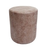 thumbnail of 2er-Set Sitzhocker und Beistelltisch HWC-K48, Kaffeetisch Tisch Hocker, MVG-zertifiziert MDF Metall Kunstleder ~ braun