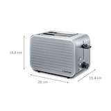 thumbnail of Grille pain chromé avec 7 niveaux de réglages Rotel