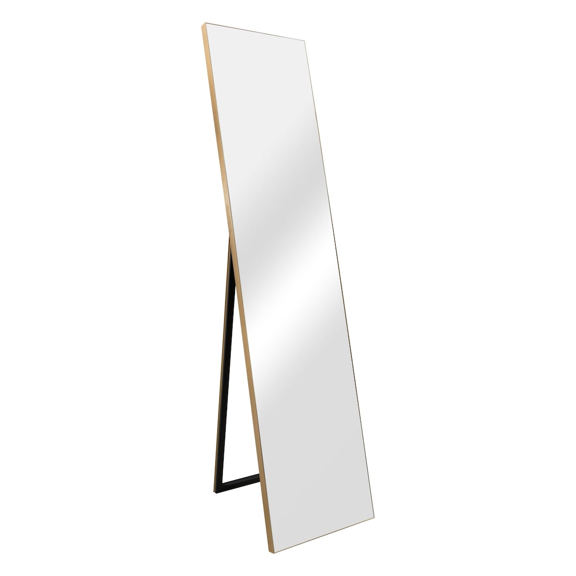 Helloshop26 - Miroir sur pied psyché inclinable 150 x 35 cm doré 03_0007969