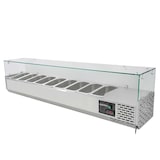 thumbnail of EASYLINE Pizzakühltisch / 2-türig & 7 Schubladen "schwarz" inkl. Kühlaufsatz GN1/3, 2020 x 800 mm