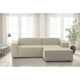 thumbnail of Dmora Divano fisso Lidia, Divano componibile a 2 posti large con penisola destra, 100% Made in Italy, Sofà moderno in tessuto, Cm 240x170h70, Beige