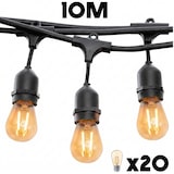 thumbnail of Lumisky Guirlande MAFY 20 ampoules E27 10M PVC Noir