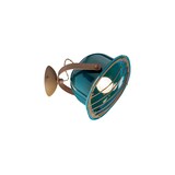 thumbnail of Applique Vintage Industrial Ferro E Ceramica Verde 1 Luce E27