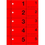 thumbnail of Garderobennummern A6 farbig sortiert 100 Blatt / Block farbig sortiert