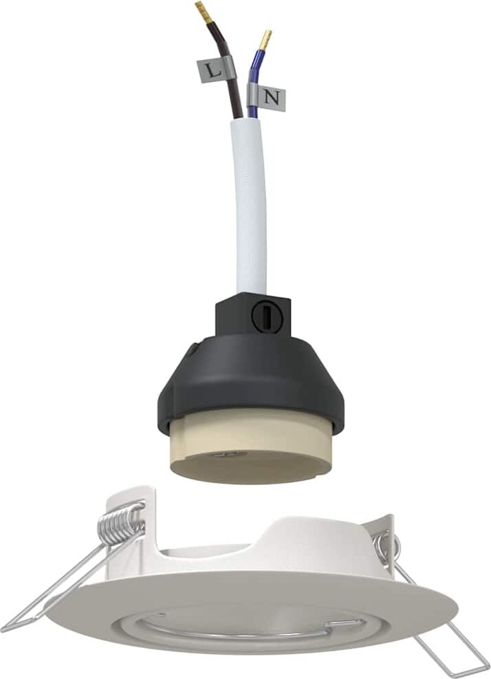vidaXL Spotlight 24 pcs Weiß 9 x 9 x 2,5 cm Metall