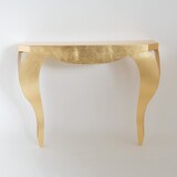 thumbnail of Chippendale console 100x30x80 cm in goud geverfd ijzer, elegant en geperforeerd ontwerp in modern klassiek stijl entreemeubilair Made in Italy