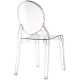 thumbnail of Set di 4 Sedie in Policarbonato Trasparente Cristal Light, Sedie Hotel Casa Ufficio, Design Moderno Elegante, 44 x 45 x 90 cm Trasparente