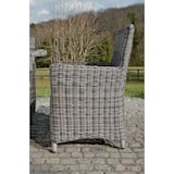 thumbnail of Polyrattan Gartenstuhl Fontana 5mm grau-meliert/cremeweiß