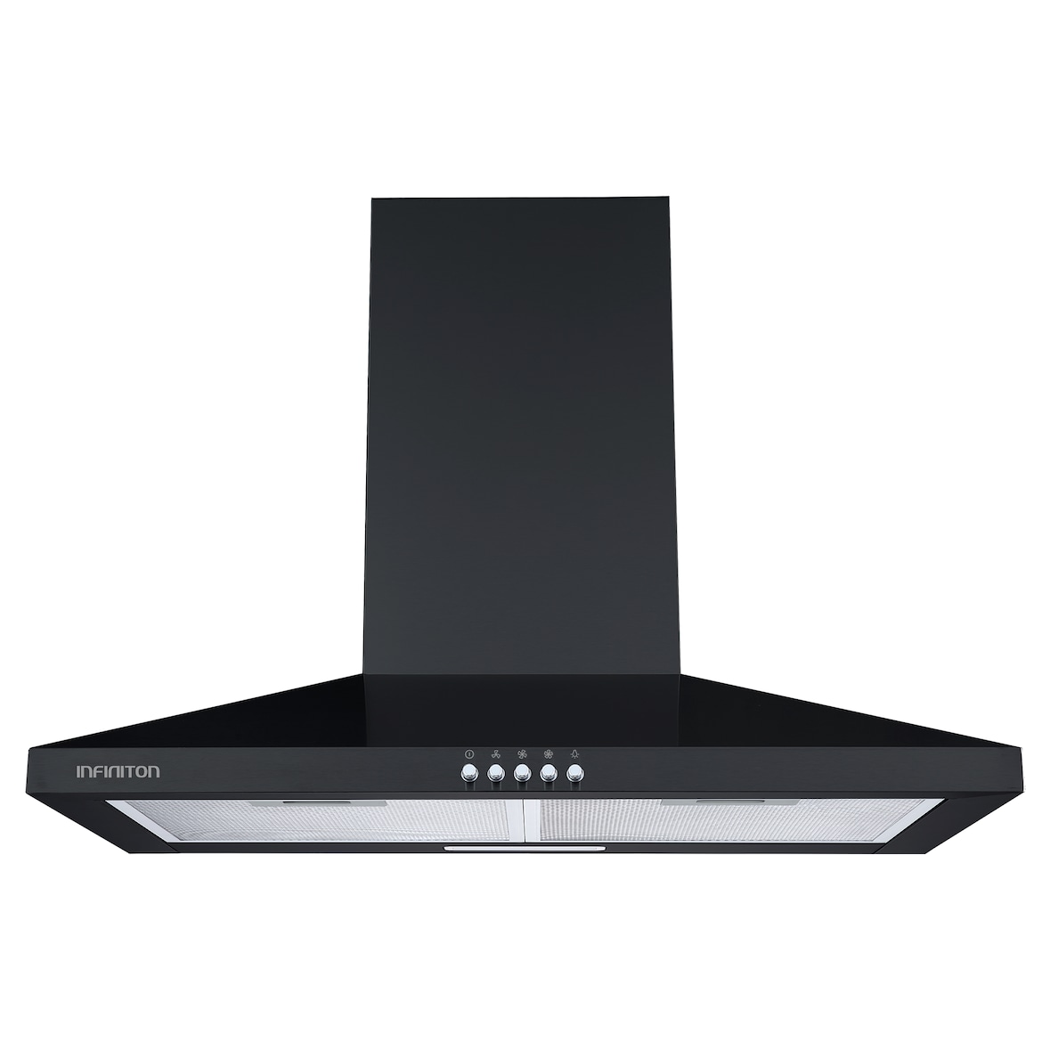 Exaustor de parede INFINITON CMPP-64NBH, 400 m3/h, 60 cm, Piramidal, B, Preto
