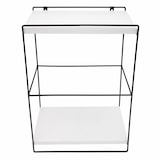 thumbnail of Wandplank HWC-K77, Hangende plank Keukenplank, massief hout metaal industrieel 2 planken 50x35x17cm ~ wit