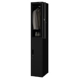 thumbnail of Umkleideschrank Spind TOKIO 2 Abteile Etikettenhalter Lüftungsschlitze Umkleidespind Schließfachschrank Garderobenspind 185x31,7x45cm Schwarz