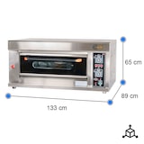 thumbnail of Cleiton® Horno de Pizza Industrial Simple a Gas Butano 4x32 cm con Suelo Cerámico Refractario y Termostato de Calidad | Temperatura 400°C - 10000W