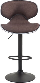 thumbnail of CHEFGASTRO Barhocker MADEIRA Stoff Schwarz HxBxT 88x46x49cm Stoff Braun Barstuhl
