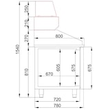 thumbnail of Gastro Gekoelde Counter Pizzatafel 1Door 5 Laden 1550x800x1080mm