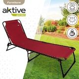 thumbnail of Tumbona plegable multiposición granate Aktive