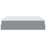 thumbnail of vidaXL Ottoman-Bett mit Matratzen Hellgrau 200x200 cm Stoff