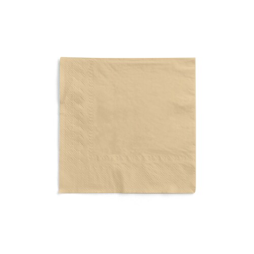 MANK Serviette in Sand aus Tissue 3-lagig, 33 x 33 cm, 100 Stück