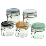 thumbnail of Weckpotjes Inmaakpotten - Set van 5 Stuks in 5 Kleuren - Inhoud 200 ml - 8 x 8 x 8 cm