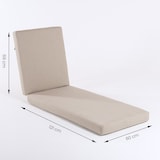 thumbnail of Almofada de espreguiçadeira. Alta espessura de olefina cor marrom torrado. Tamanho: 190x60x10 cm