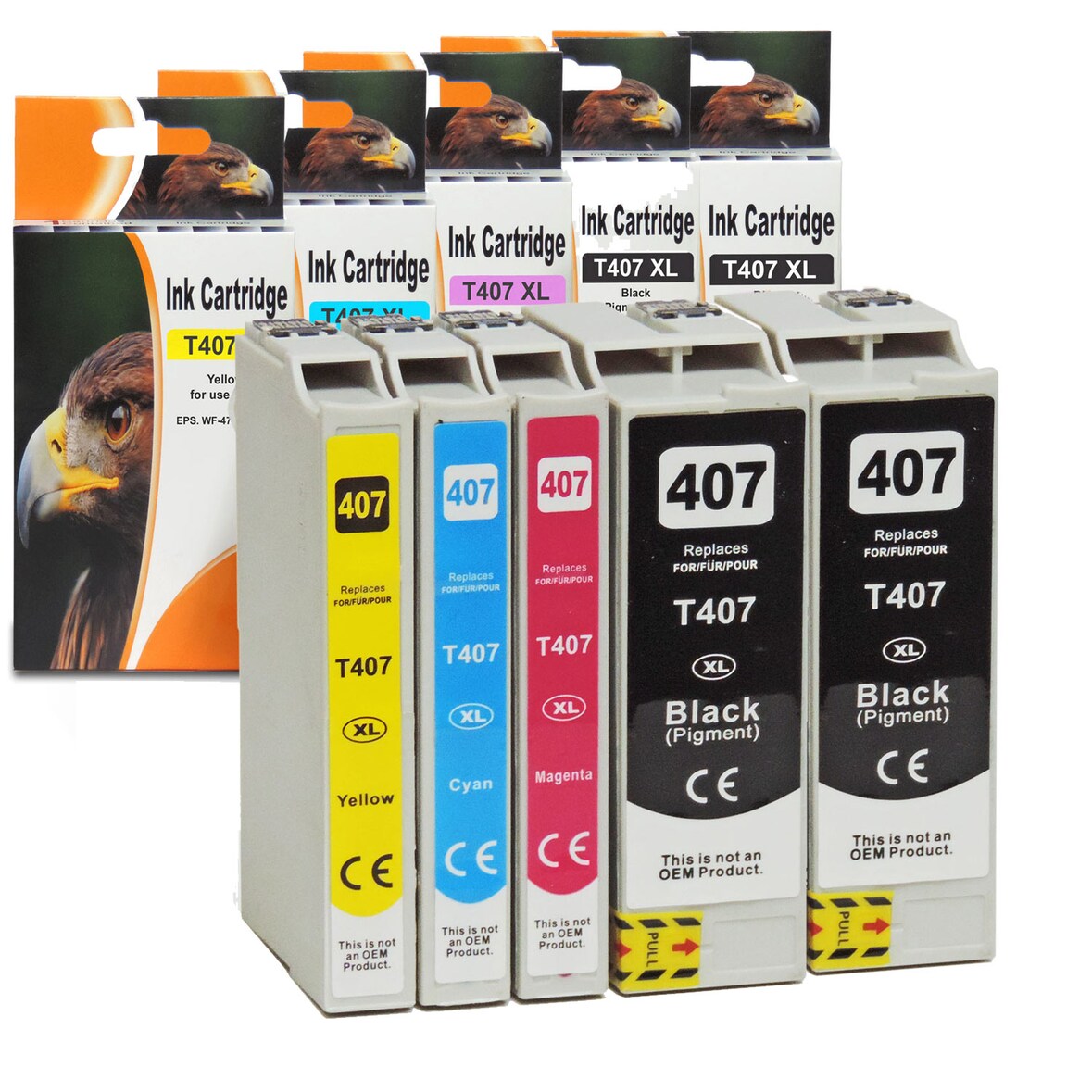 5er Set D&C Tinte für WorkForce Pro WF-4745 DTWF Druckerpatronen kompatibel WorkForce Pro WF-4745DTWF Drucker