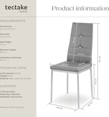 thumbnail of tectake Sillas de comedor Julien - Juego de 4 gris