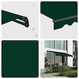 thumbnail of Wasabi - Toldo Exterior Enrollable 3x2,5 Verde Poliéster – Estructura Aluminio Antracita Inclinación Regulable