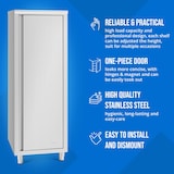 thumbnail of Royal Catering - Royal Catering Armoire INOX Cuisine Professionnelle 60 x 70 x 180 cm, capacité 400 kg, étagères réglables, Porte avec charnières