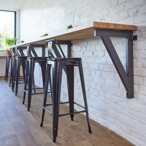 Support mural pour table snack, plan de travail, établi…