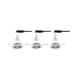 thumbnail of Paulmann Spot encastré LED 3-Step-Dim Base Kit de base orientable  rond 90mm 20° GU10 3x5W 3x350lm 230V gradable 3000K Acier brossé 93424