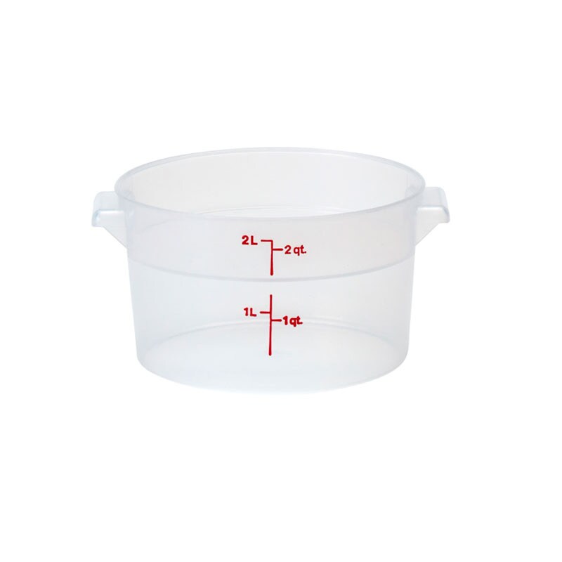 Boîte ronde - 20.8 x 20.8 cm - Translucide - Lot de 12 - Cambro