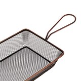 thumbnail of Servier- und Frittierkorb, 28 x 16 x 5 cm, kupferfarben, Chromnickelstahl