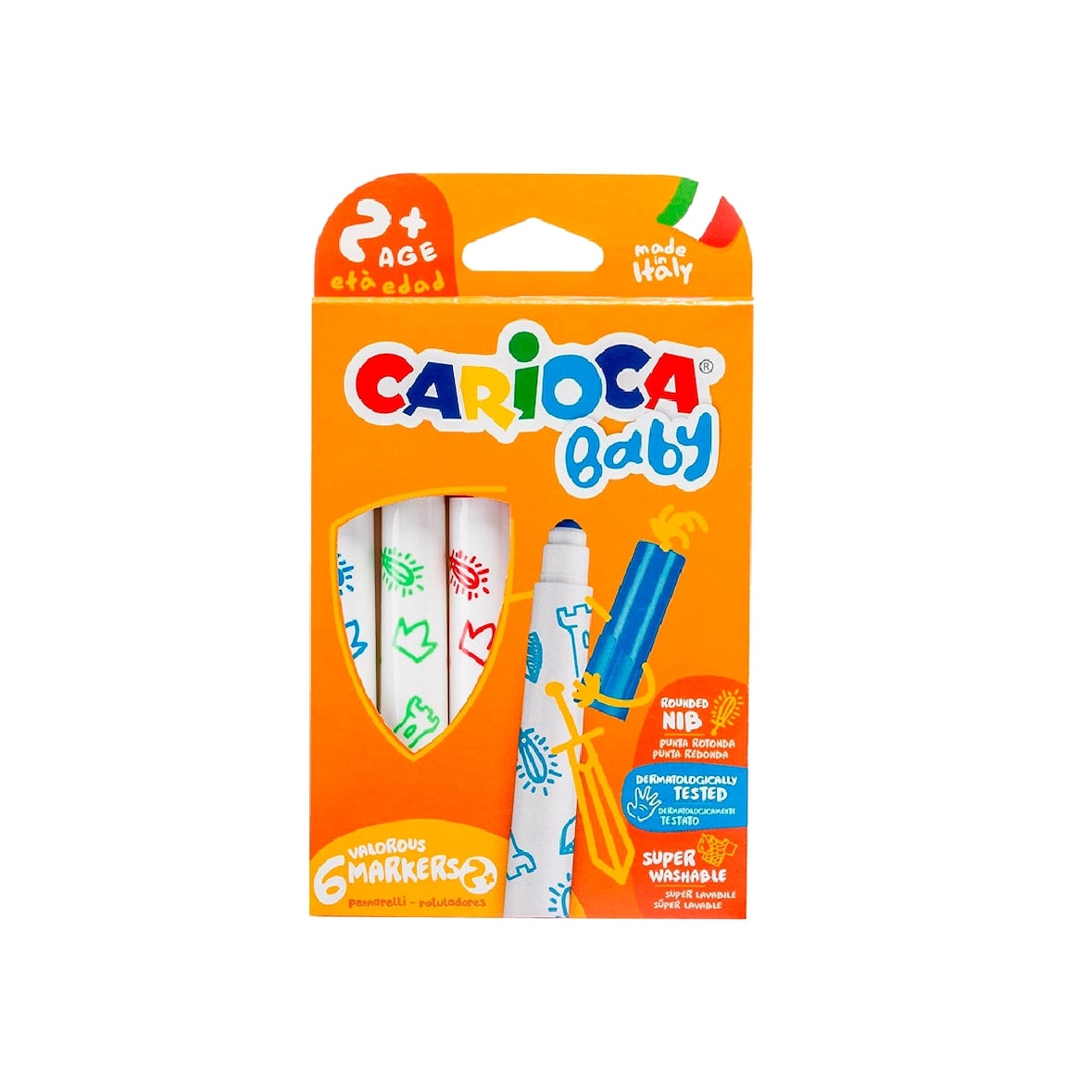 CARIOCA - Rotulador Baby 2 Anos Caja 6 Colores Surtidos